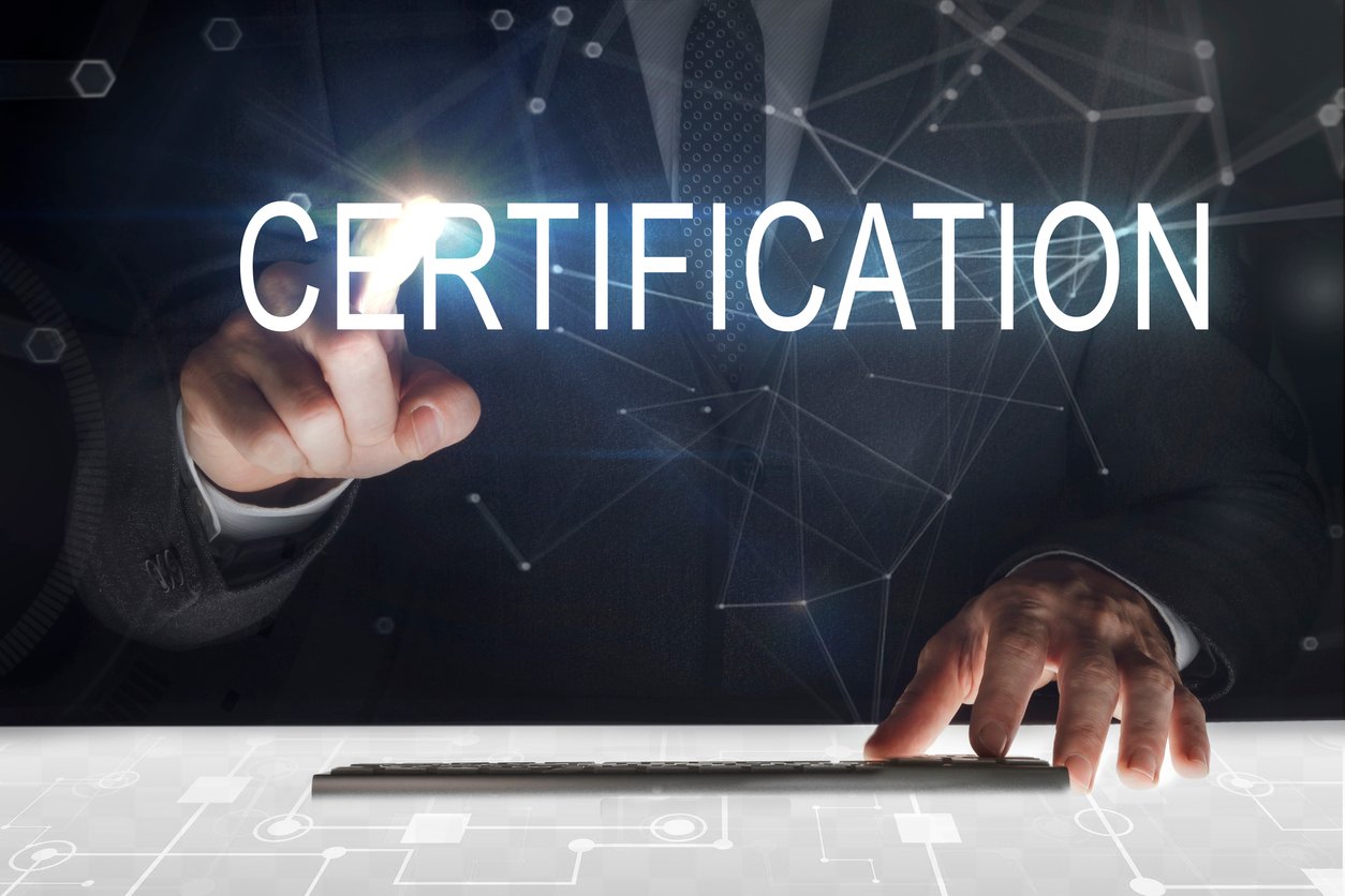 Certification text image